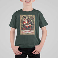 Christmas Krampus T Shirt For Kid Season Greeting Vintage Tarot Card - Wonder Print Shop