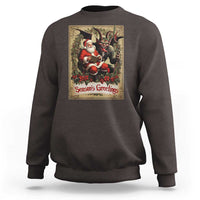 Christmas Krampus Sweatshirt Season Greeting Vintage Tarot Card - Wonder Print Shop