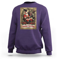Christmas Krampus Sweatshirt Season Greeting Vintage Tarot Card - Wonder Print Shop