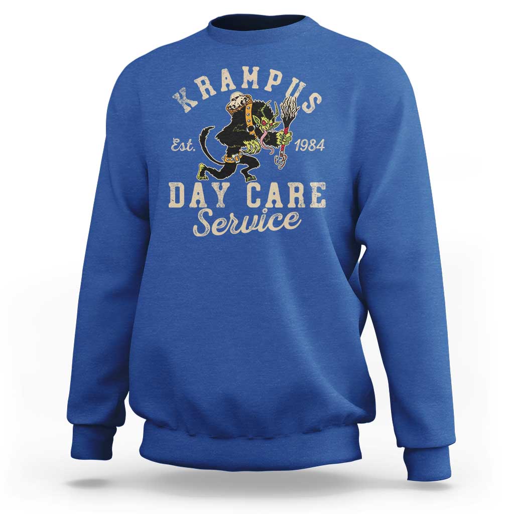 Christmas Krampus Day Care Service Sweatshirt - Wonder Print Shop