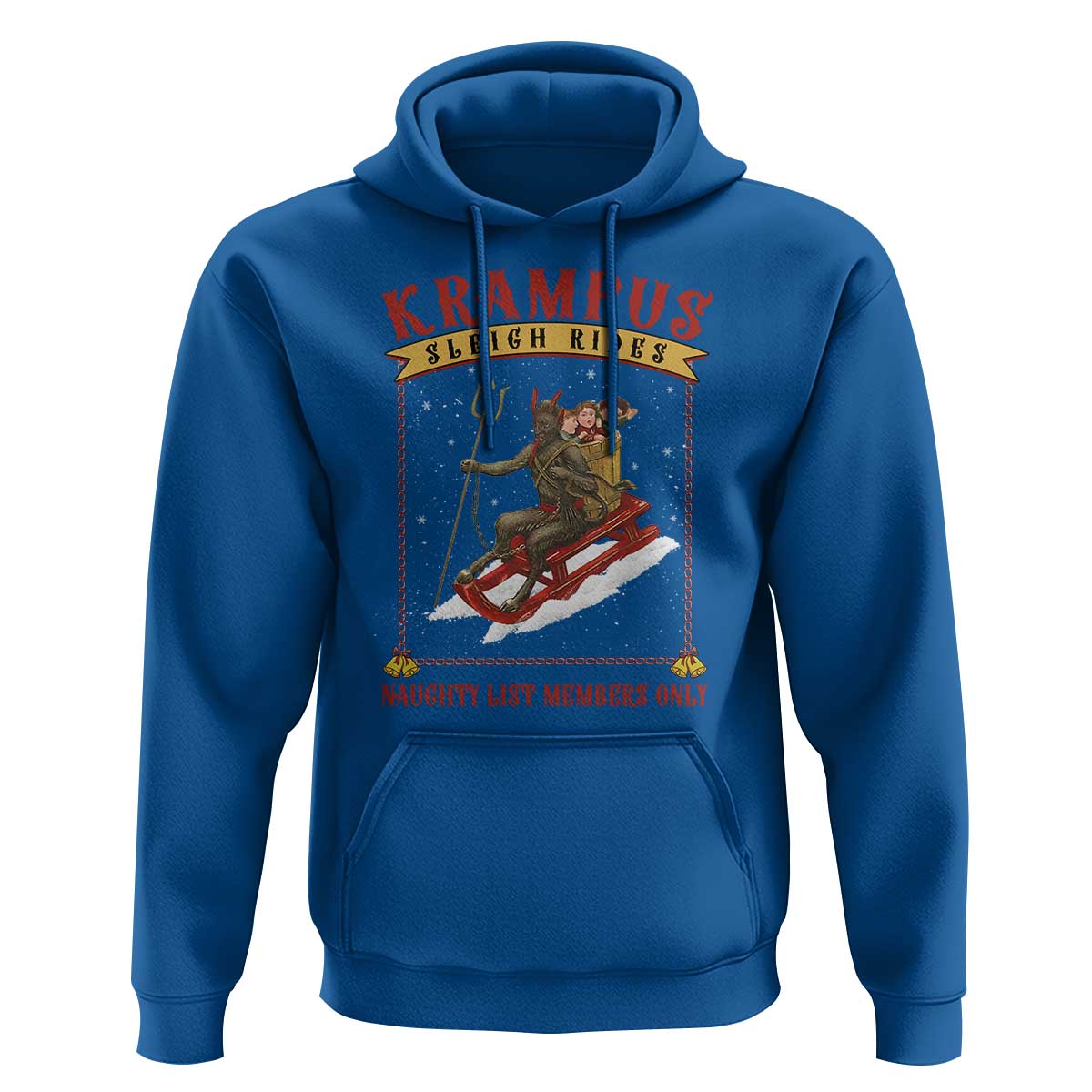 Funny Krampus Sleigh Rides Hoodie Naughty List Members Only