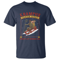 Funny Krampus Sleigh Rides T Shirt Naughty List Members Only - Wonder Print Shop