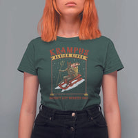 Funny Krampus Sleigh Rides T Shirt For Women Naughty List Members Only - Wonder Print Shop