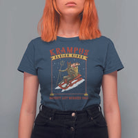 Funny Krampus Sleigh Rides T Shirt For Women Naughty List Members Only - Wonder Print Shop