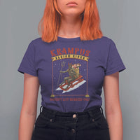 Funny Krampus Sleigh Rides T Shirt For Women Naughty List Members Only - Wonder Print Shop