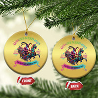 Funny Krampus Sleigh Rides Christmas Ornament Naughty List Members Only Since 1722 - Wonder Print Shop