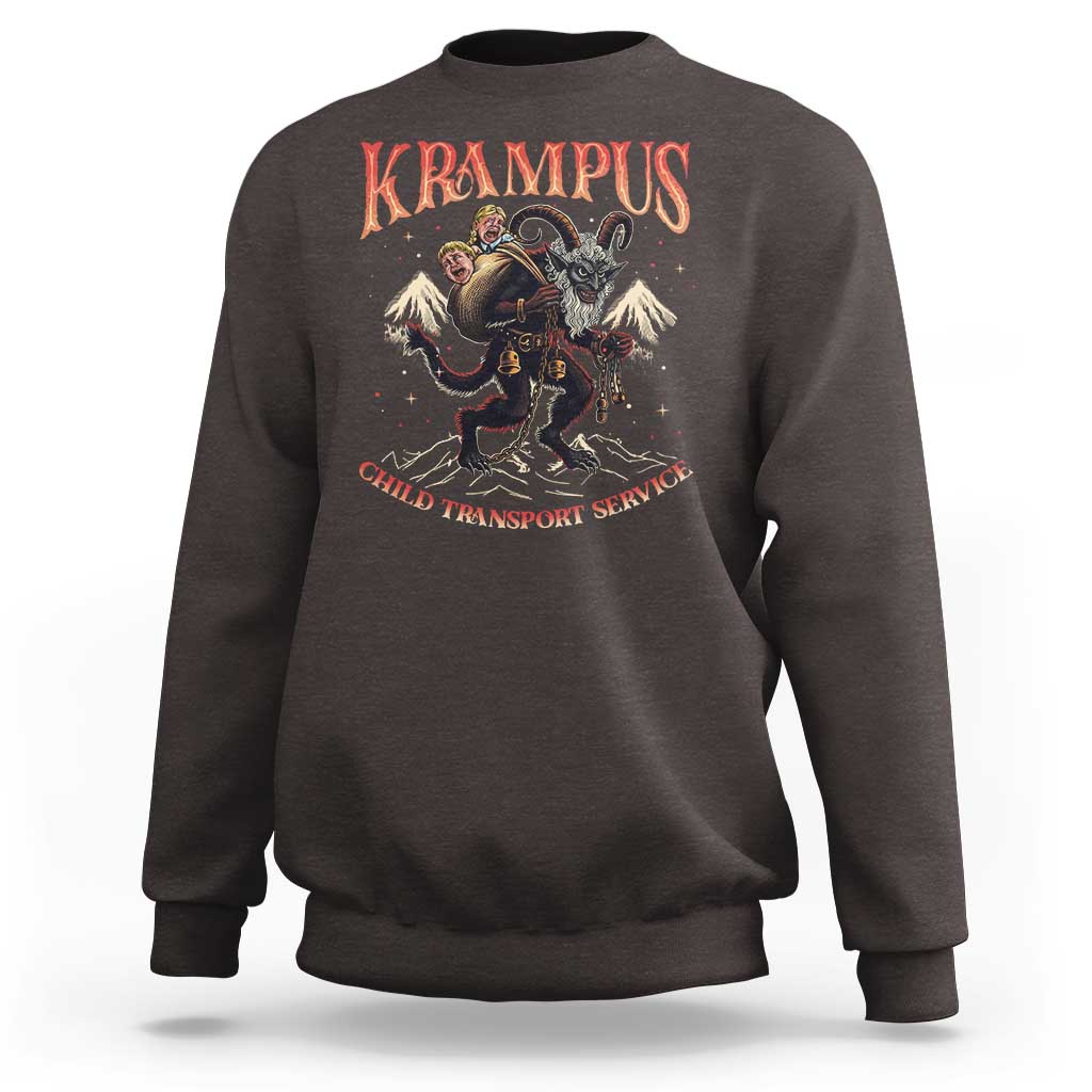 Krampus Sweatshirt Child Transport Service Spooky Christmas - Wonder Print Shop