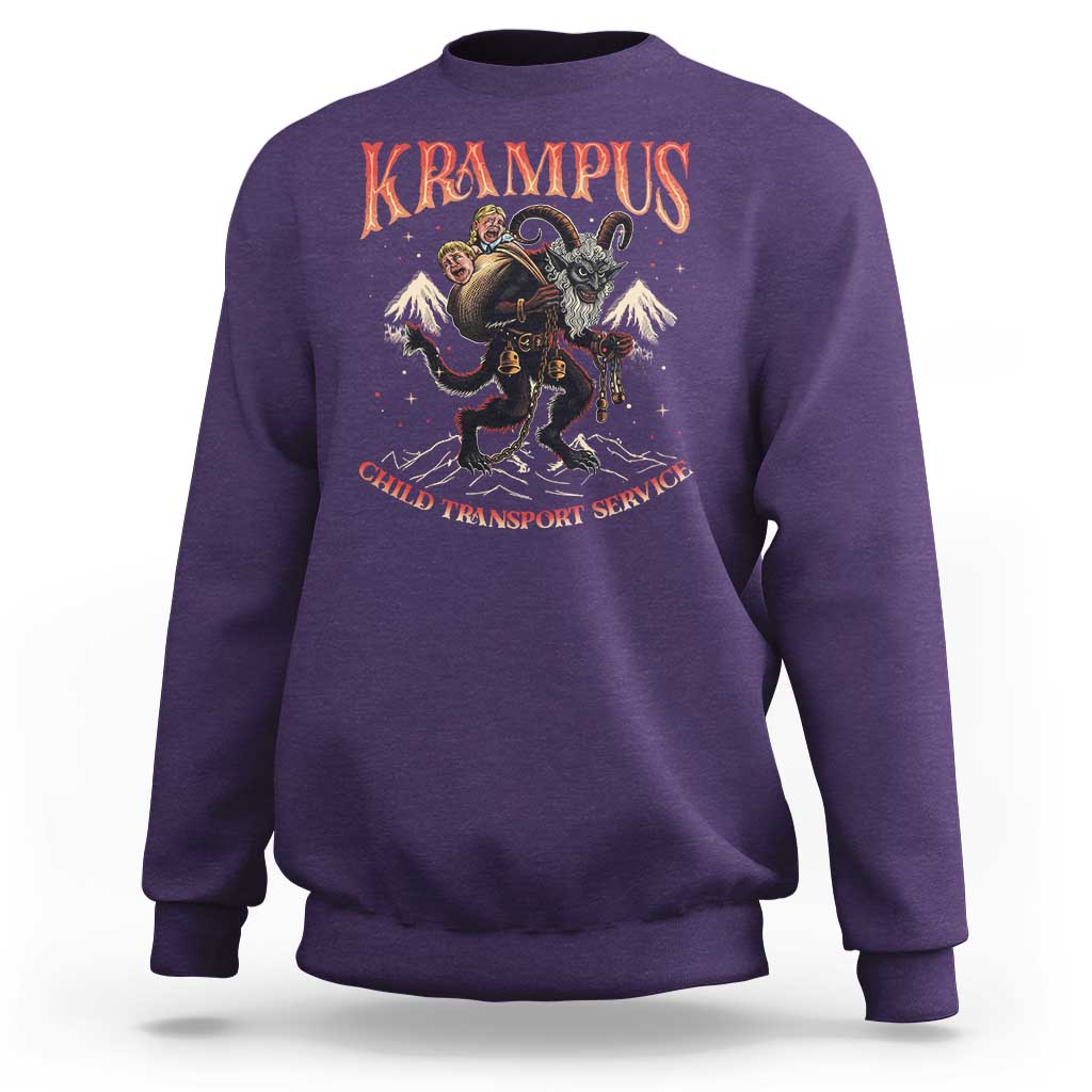 Krampus Sweatshirt Child Transport Service Spooky Christmas - Wonder Print Shop