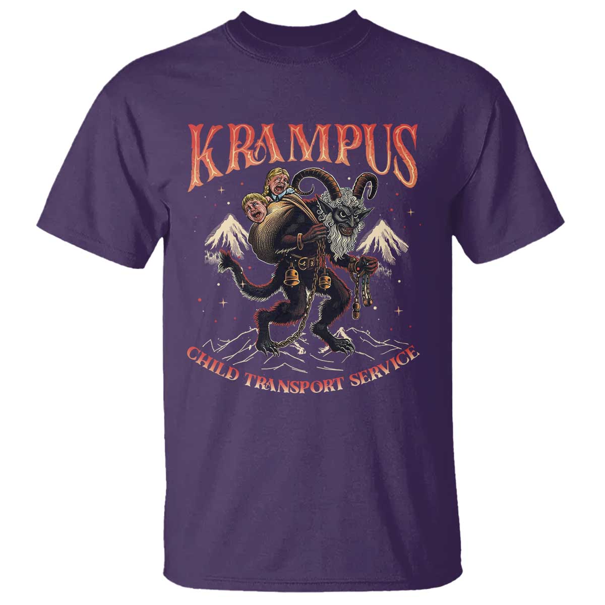 Krampus T Shirt Child Transport Service Spooky Christmas - Wonder Print Shop