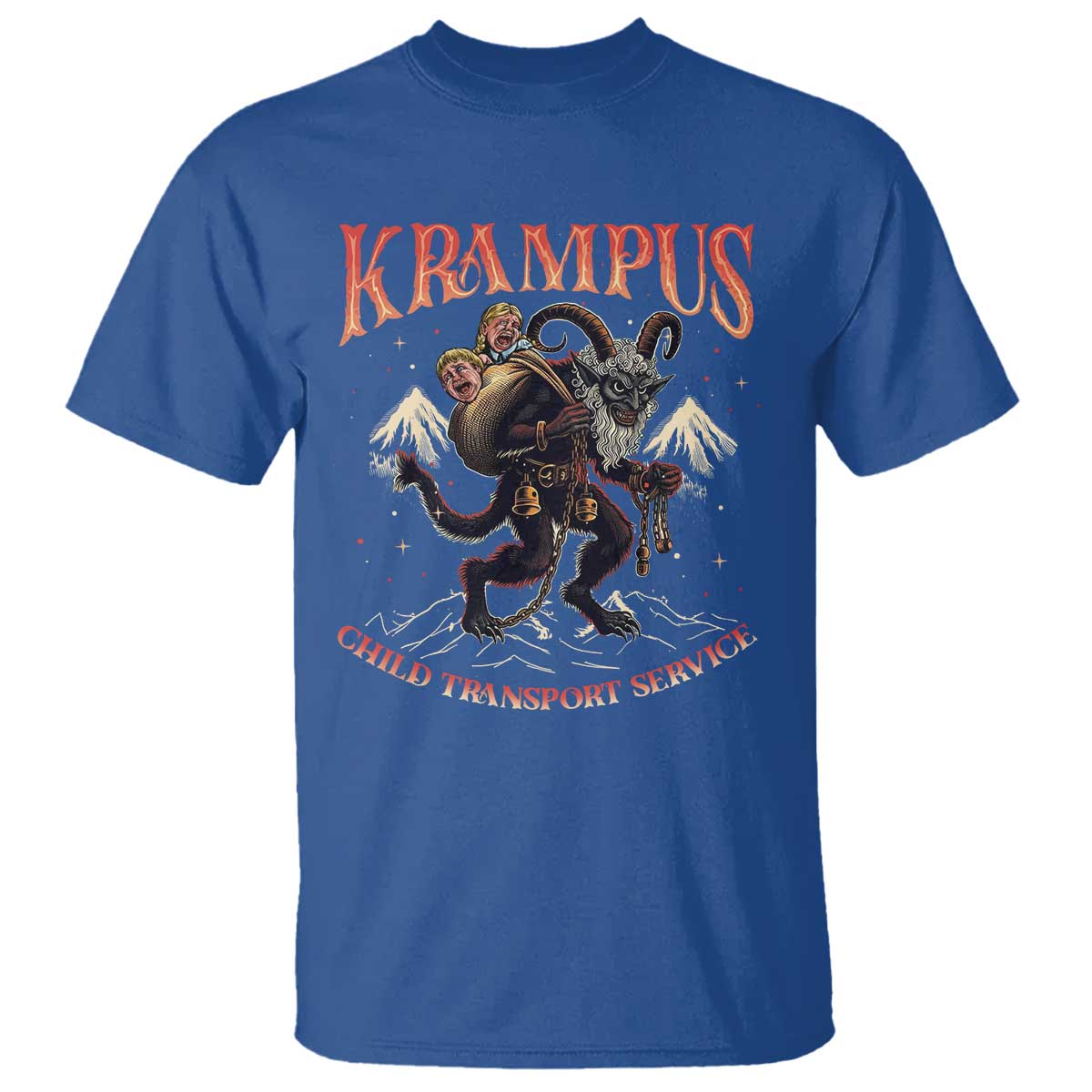 Krampus T Shirt Child Transport Service Spooky Christmas - Wonder Print Shop