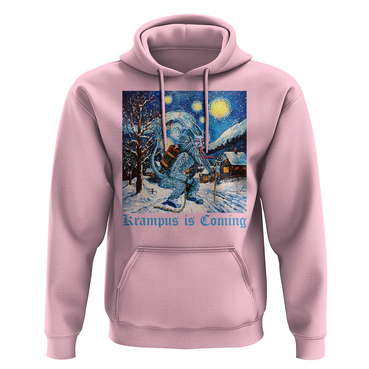 Krampus Is Coming Hoodie Spooky Christmas Starry Night