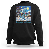 Krampus Is Coming Sweatshirt Spooky Christmas Starry Night - Wonder Print Shop