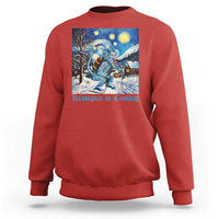 Krampus Is Coming Sweatshirt Spooky Christmas Starry Night - Wonder Print Shop