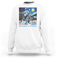 Krampus Is Coming Sweatshirt Spooky Christmas Starry Night - Wonder Print Shop