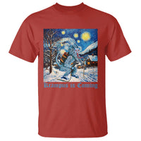 Krampus Is Coming T Shirt Spooky Christmas Starry Night - Wonder Print Shop