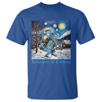 Krampus Is Coming T Shirt Spooky Christmas Starry Night - Wonder Print Shop