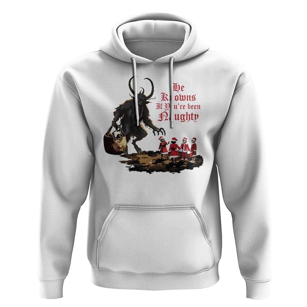 Christmas Krampus Hoodie He Knows If You've Been Naughty