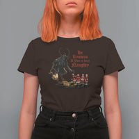 Christmas Krampus T Shirt For Women He Knows If You've Been Naughty - Wonder Print Shop