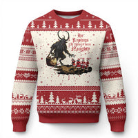 Xmas Krampus Ugly Christmas Sweater He Knows If You've Been Naughty - Wonder Print Shop