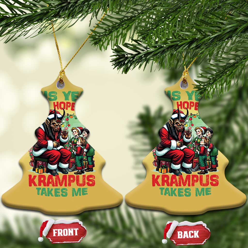 Xmas Krampus Christmas Ornament This Year I Hope Krampus Takes Me - Wonder Print Shop