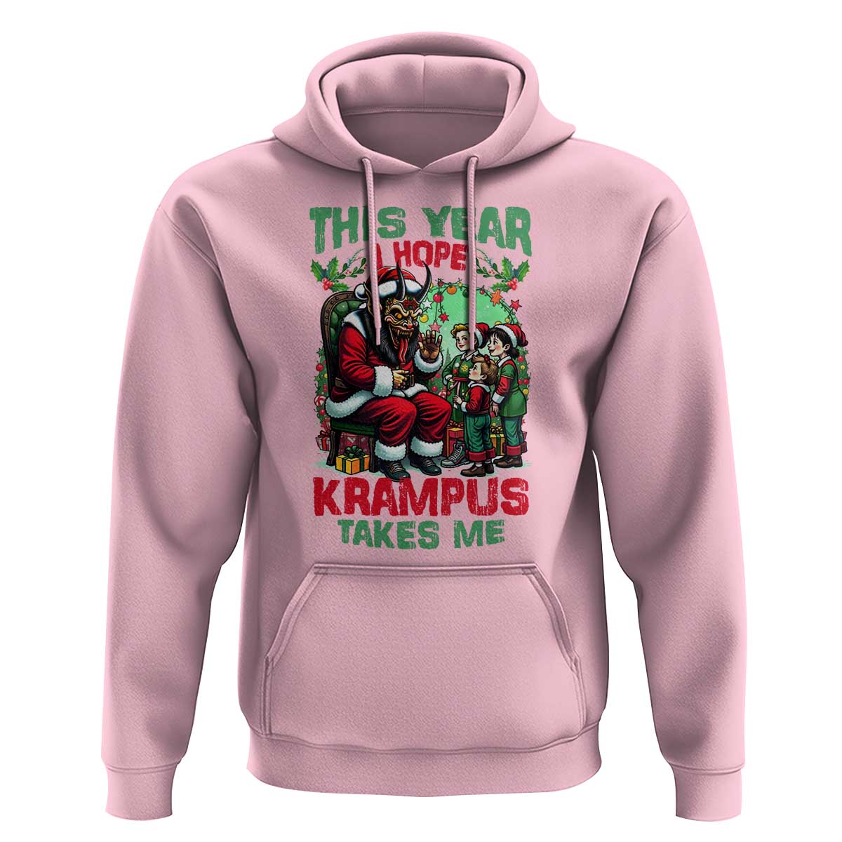 Christmas Krampus Hoodie This Year I Hope Krampus Takes Me