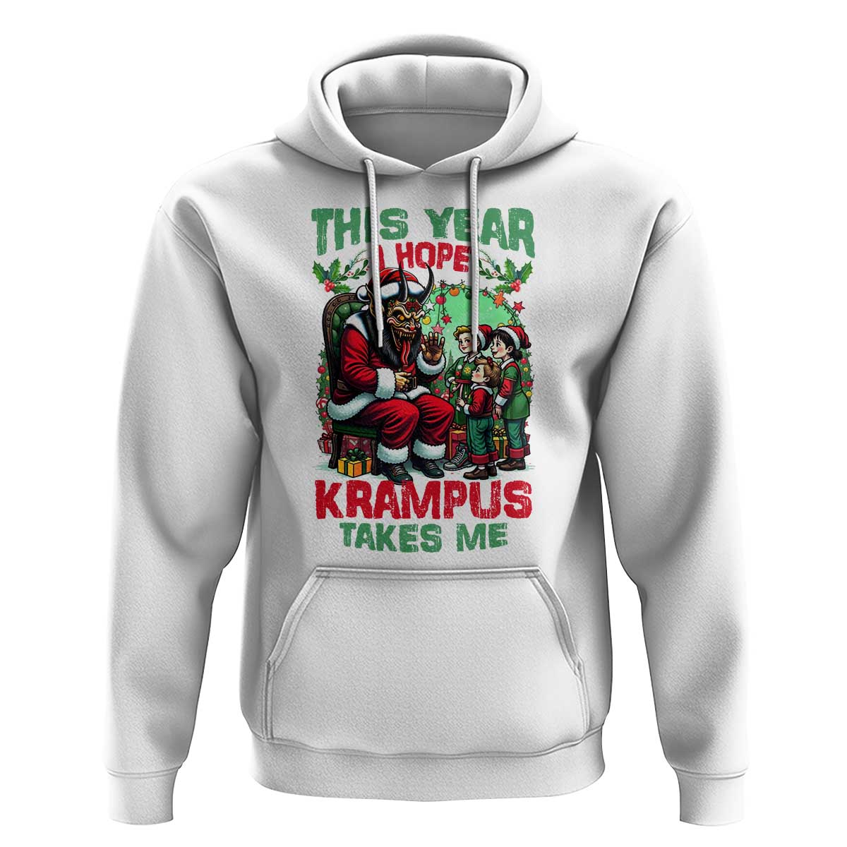 Christmas Krampus Hoodie This Year I Hope Krampus Takes Me