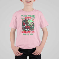 Christmas Krampus T Shirt For Kid This Year I Hope Krampus Takes Me - Wonder Print Shop