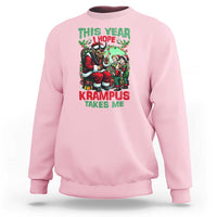 Christmas Krampus Sweatshirt This Year I Hope Krampus Takes Me - Wonder Print Shop