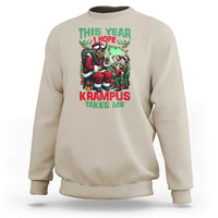 Christmas Krampus Sweatshirt This Year I Hope Krampus Takes Me - Wonder Print Shop