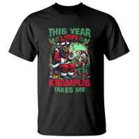Christmas Krampus T Shirt This Year I Hope Krampus Takes Me - Wonder Print Shop