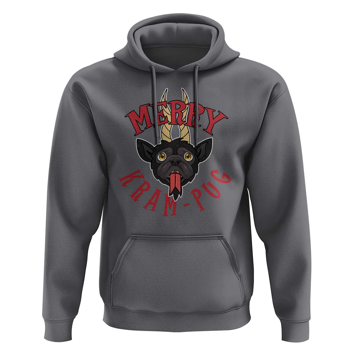 Funny Christmas Krampus Pug Dog Hoodie Merry Krampug Cute Pug Satan