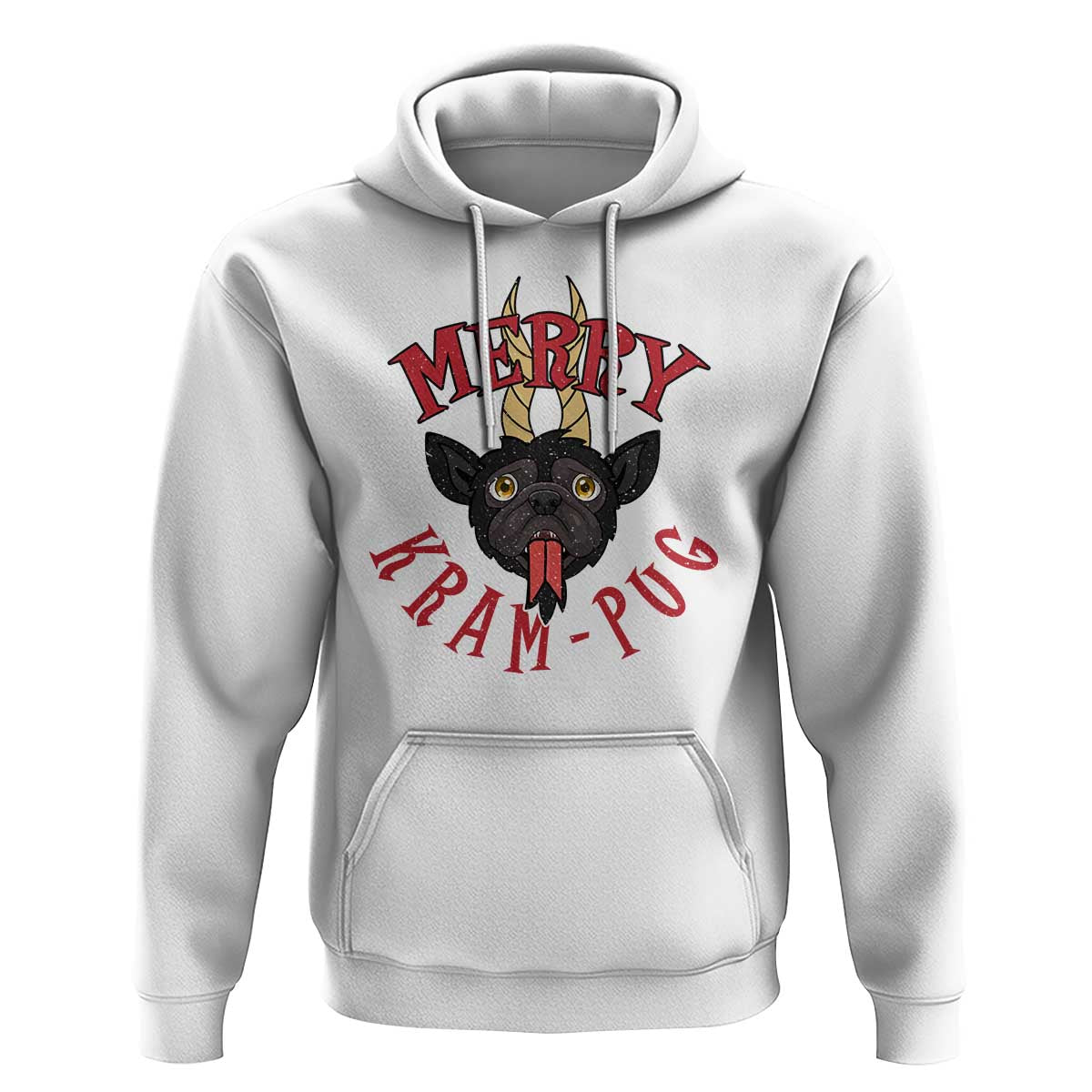 Funny Christmas Krampus Pug Dog Hoodie Merry Krampug Cute Pug Satan