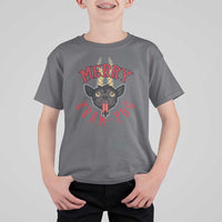 Funny Christmas Krampus Pug Dog T Shirt For Kid Merry Krampug Cute Pug Satan - Wonder Print Shop