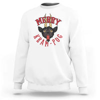 Funny Christmas Krampus Pug Dog Sweatshirt Merry Krampug Cute Pug Satan - Wonder Print Shop