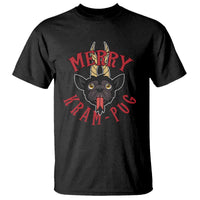 Funny Christmas Krampus Pug Dog T Shirt Merry Krampug Cute Pug Satan - Wonder Print Shop
