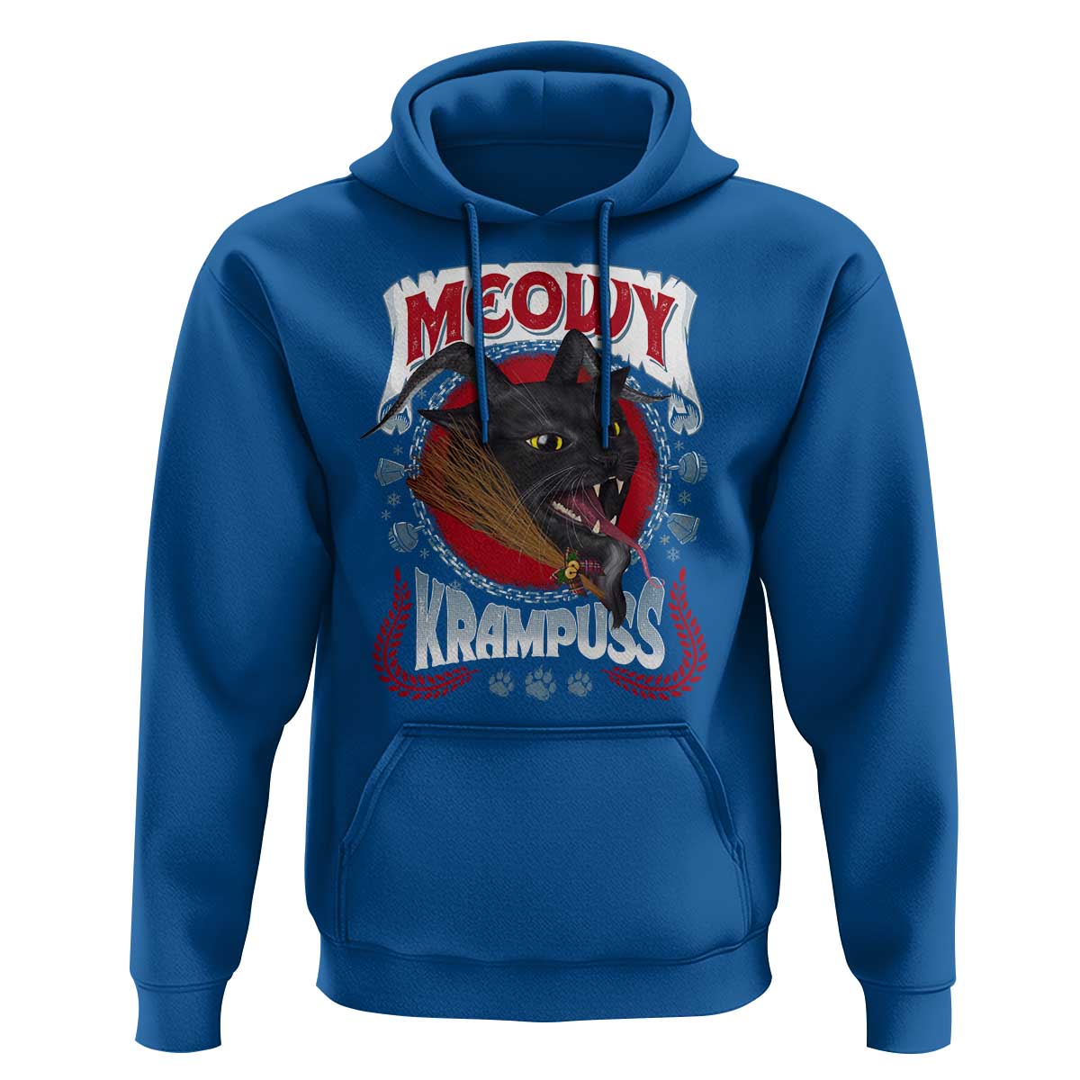 Christmas Krampus Cat Hoodie Meowy Krampuss Black Cat
