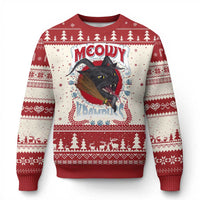 Xmas Krampus Cat Ugly Christmas Sweater Meowy Krampuss Black Cat - Wonder Print Shop