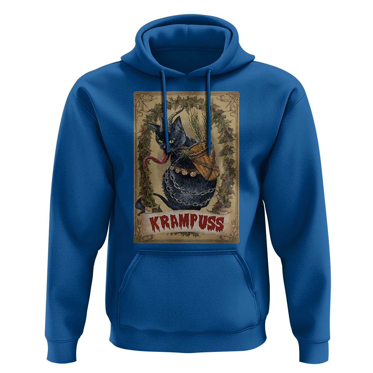 Krampus Cat Hoodie Krampuss Black Cat Vintage Horror Christmas