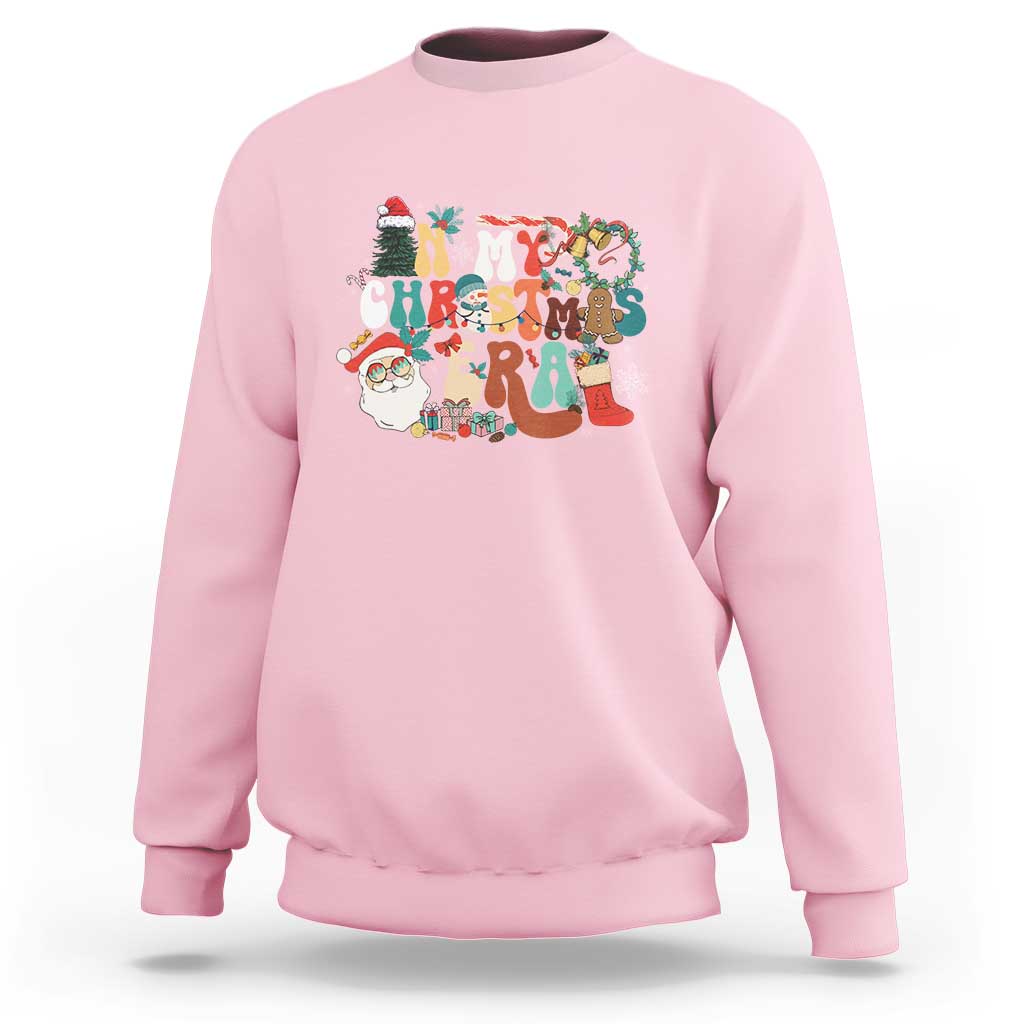In My Christmas Era Retro Groovy Sweatshirt - Wonder Print Shop