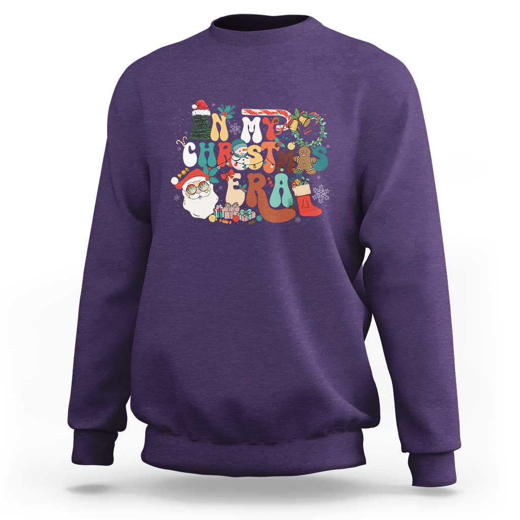 In My Christmas Era Retro Groovy Sweatshirt - Wonder Print Shop