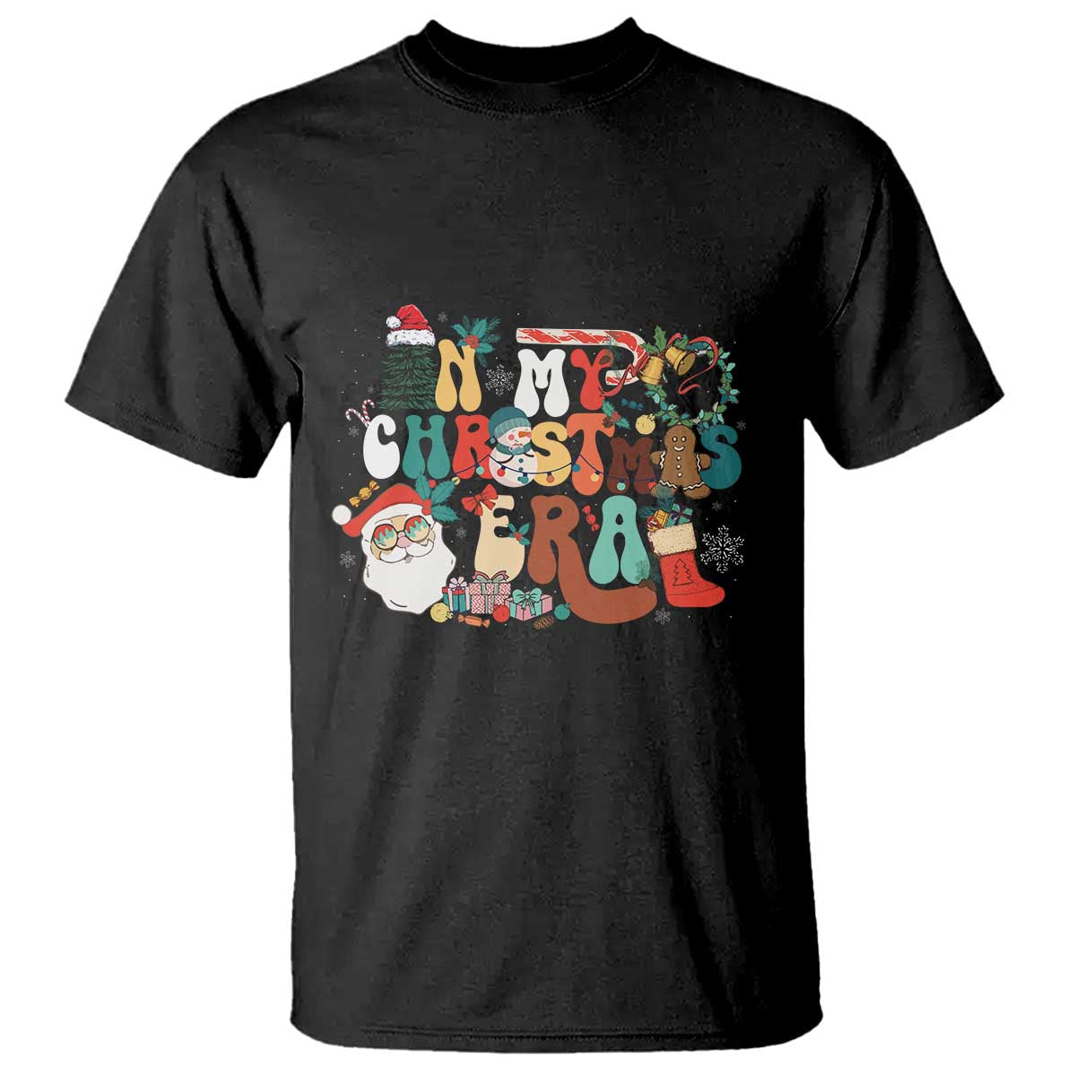 In My Christmas Era Retro Groovy T Shirt - Wonder Print Shop