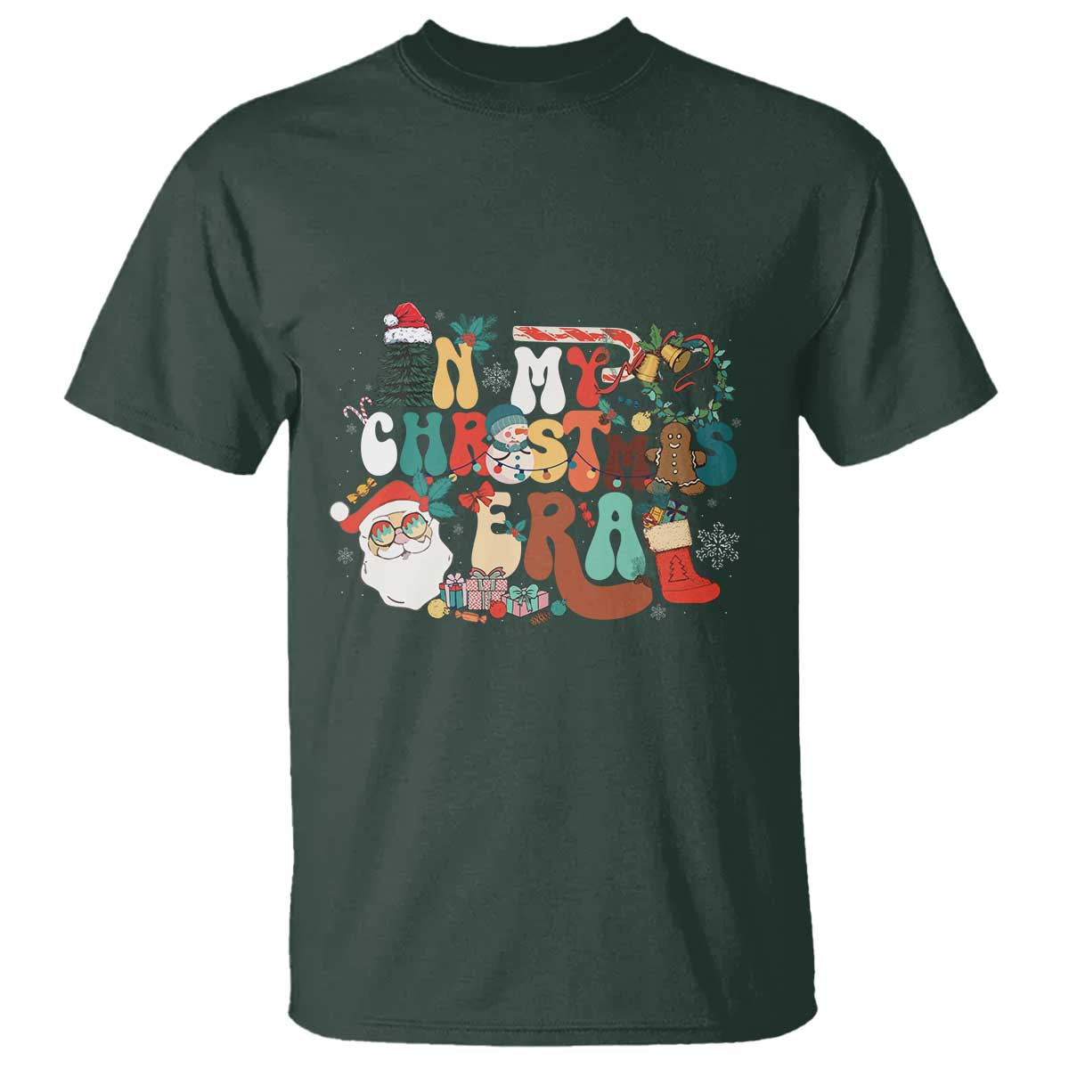 In My Christmas Era Retro Groovy T Shirt - Wonder Print Shop