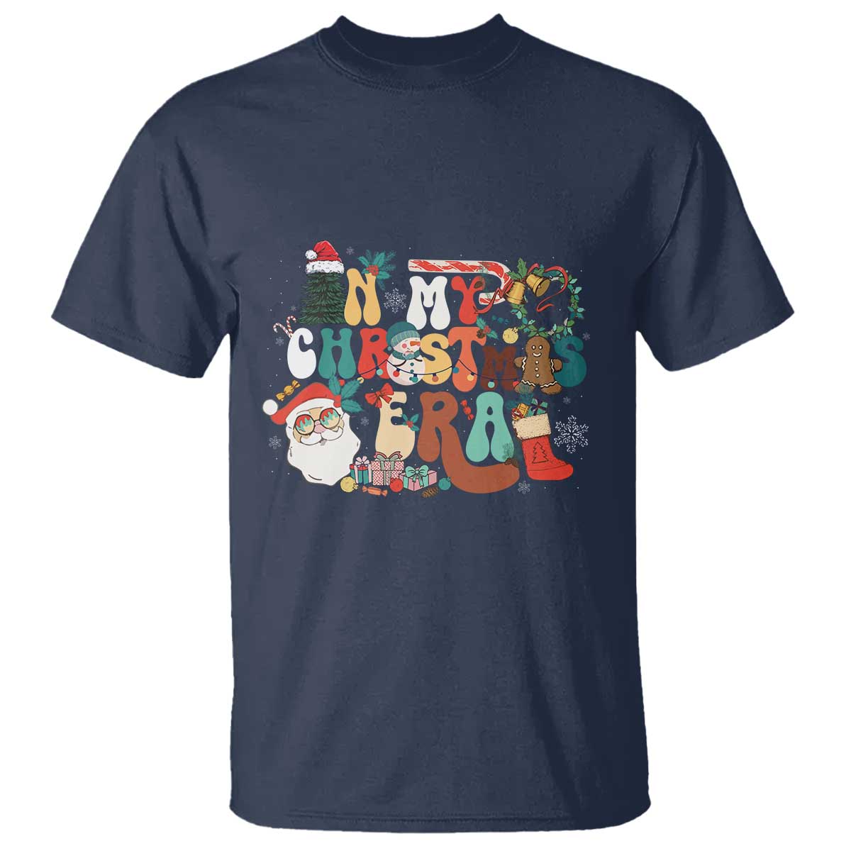 In My Christmas Era Retro Groovy T Shirt - Wonder Print Shop