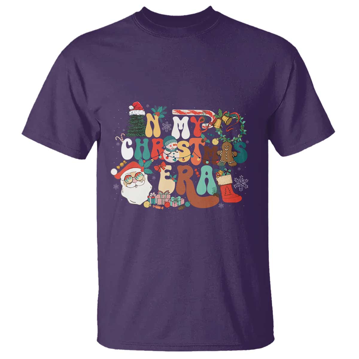 In My Christmas Era Retro Groovy T Shirt - Wonder Print Shop