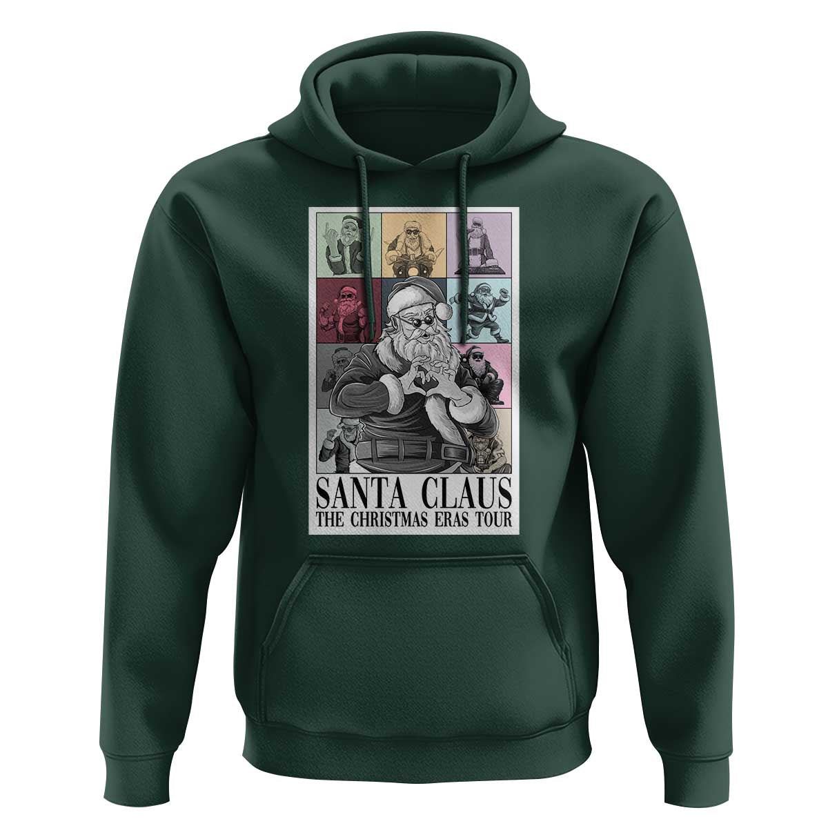Funny Santa Claus The Christmas Eras Tours Hoodie