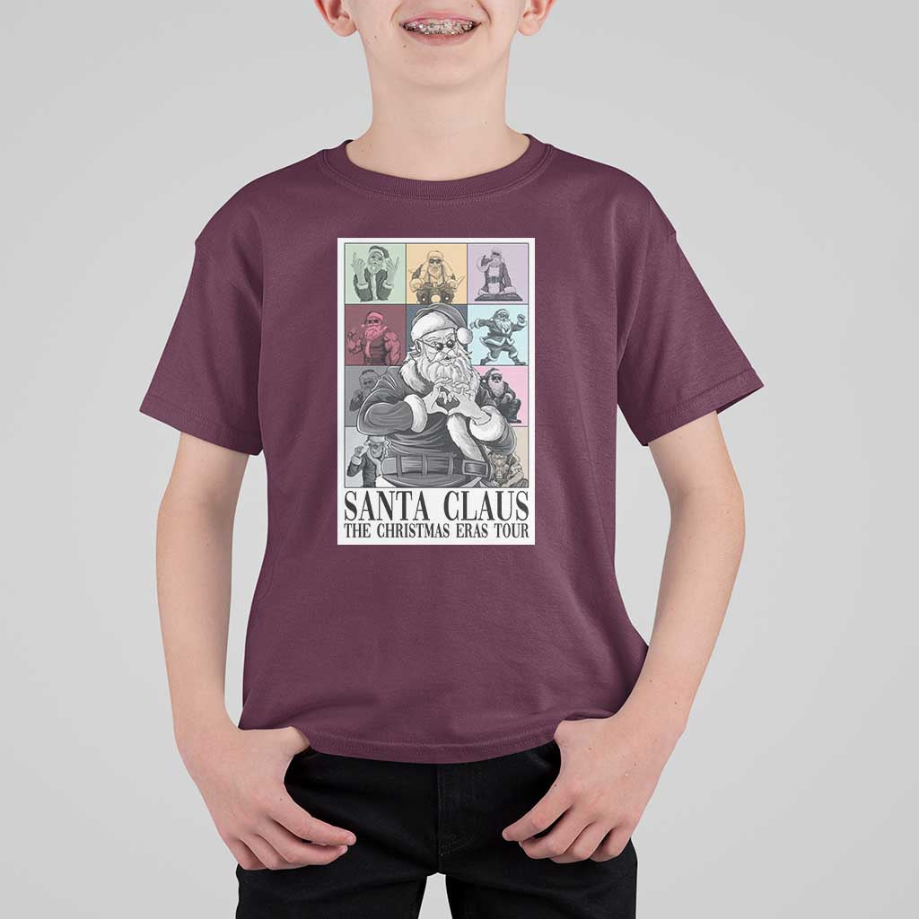 Funny Santa Claus The Christmas Eras Tours T Shirt For Kid - Wonder Print Shop