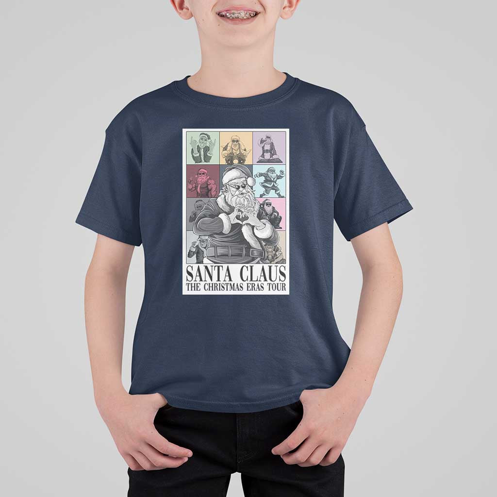 Funny Santa Claus The Christmas Eras Tours T Shirt For Kid - Wonder Print Shop