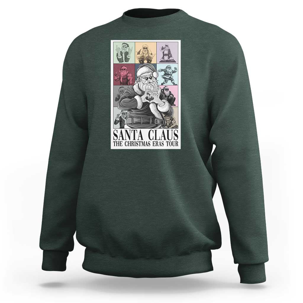 Funny Santa Claus The Christmas Eras Tours Sweatshirt - Wonder Print Shop