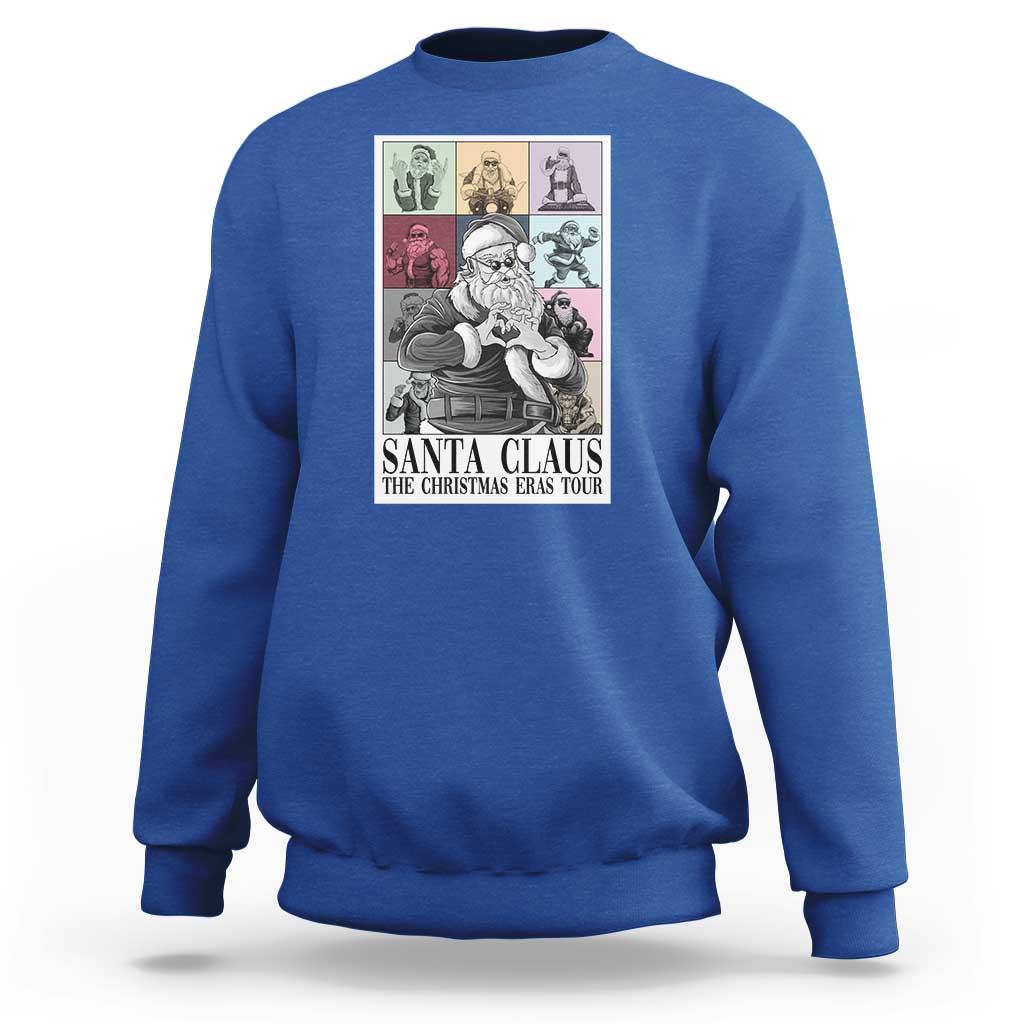 Funny Santa Claus The Christmas Eras Tours Sweatshirt - Wonder Print Shop