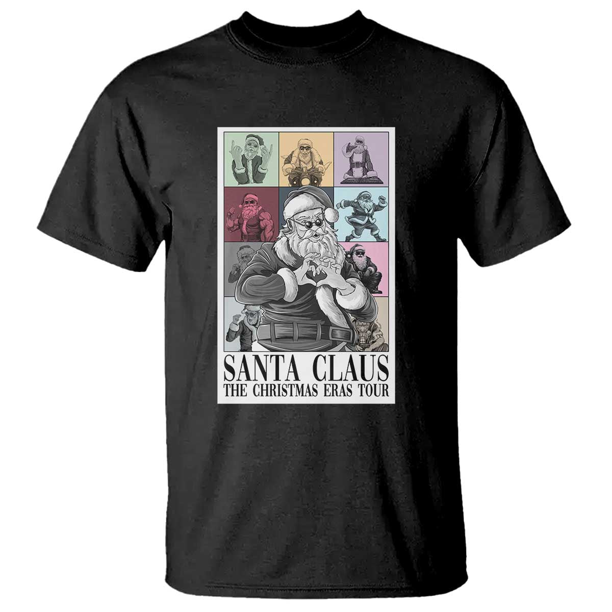 Funny Santa Claus The Christmas Eras Tours T Shirt - Wonder Print Shop
